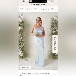 Icy blue Amalie Shoulder Tie from Pretty Lavish